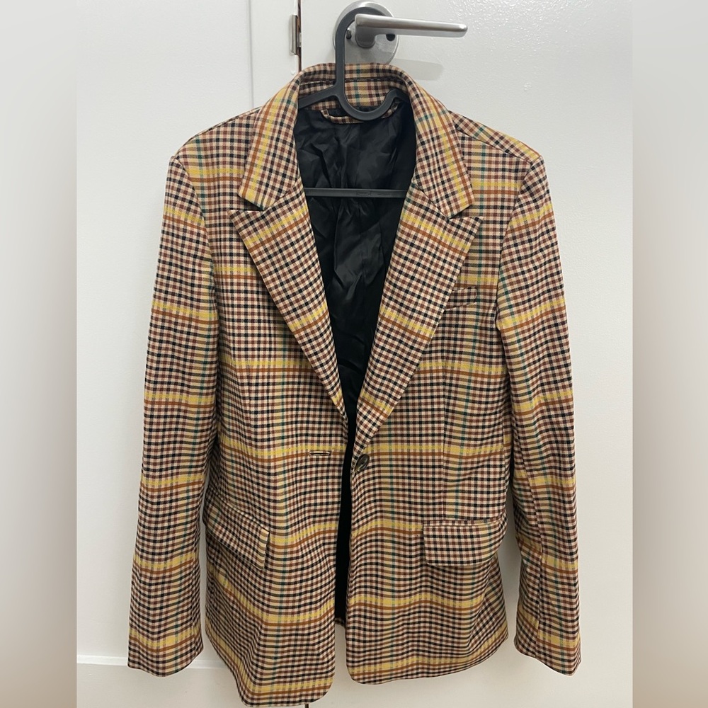 &other stories plaid blazer